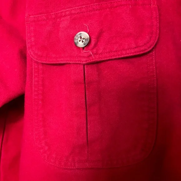 CLEARANCE Men’s Large Red Cabela’s Chamois Button Down Shirt - Picture 7 of 9
